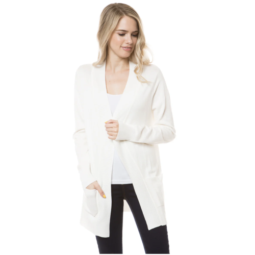 Cardigan Abierto Cielo Blanco